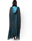 TURQUOISE HOODED JALABIYA