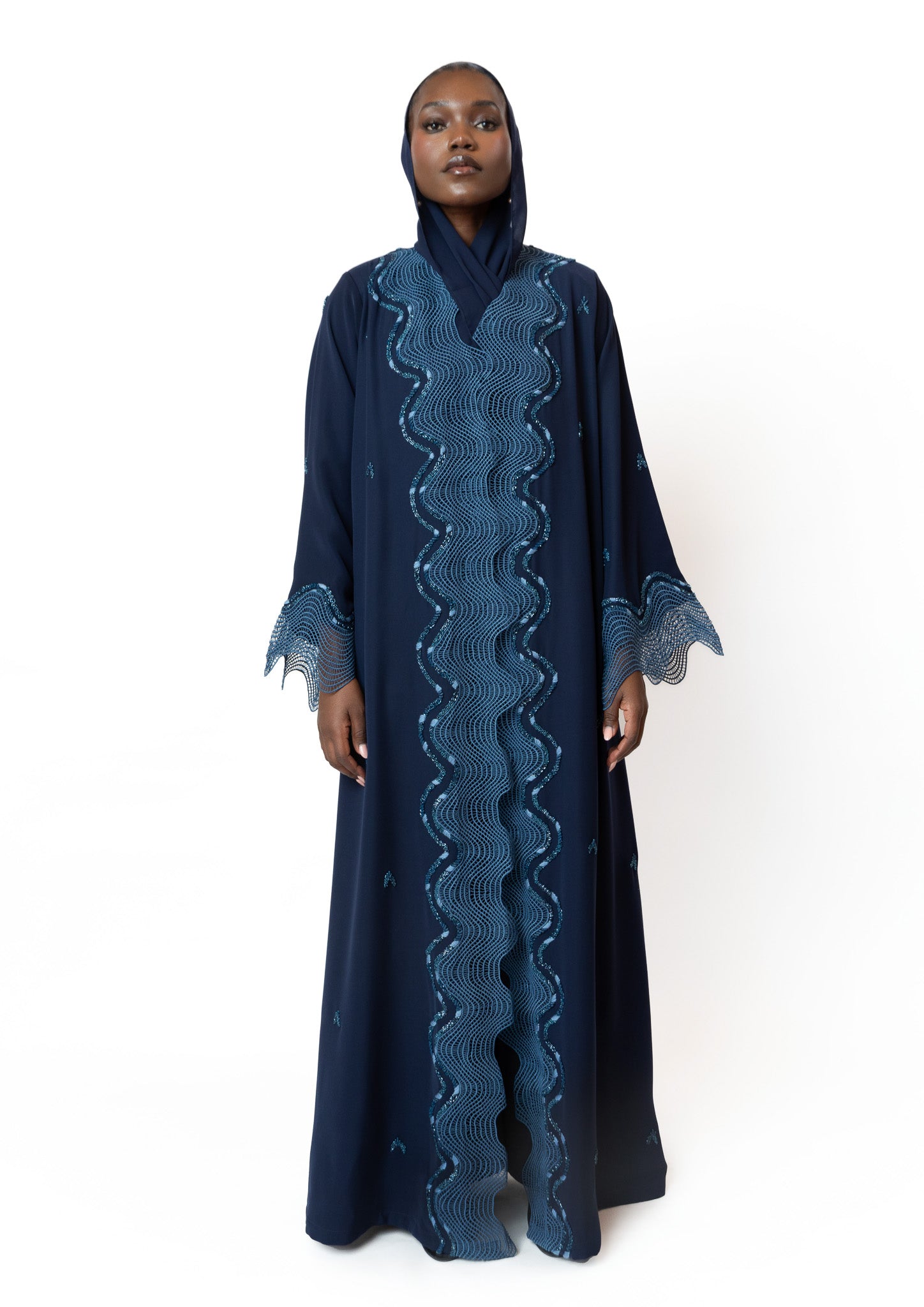 AQUAMARINE WAVES ABAYA
