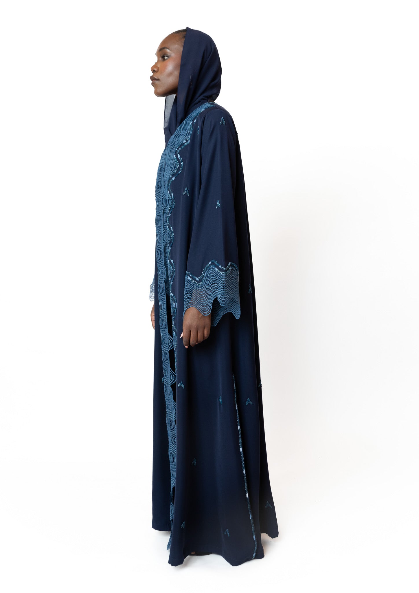 AQUAMARINE WAVES ABAYA