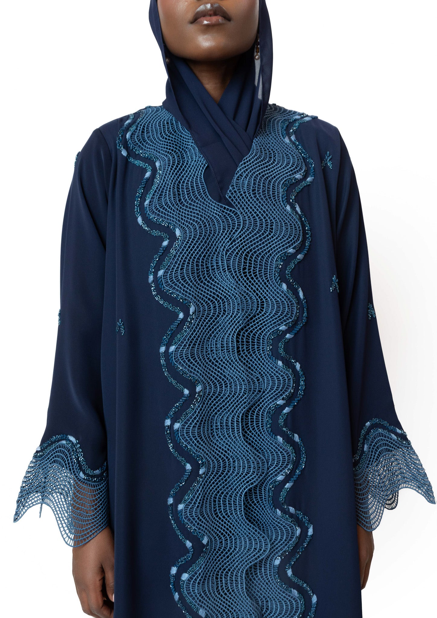 AQUAMARINE WAVES ABAYA