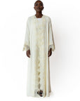 IVORY PEARL WAVES ABAYA