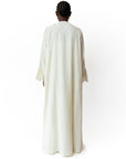 IVORY PEARL WAVES ABAYA