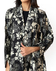 BLACK AND WHITE FLORAL LACE